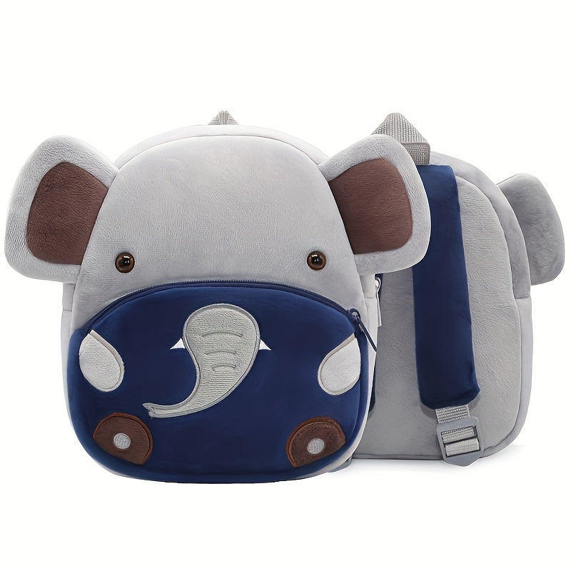 1PC Toddler Plush Cartoon Backpack – Cute & Lightweight Mini Travel Bag for Kids, Boys & Girls