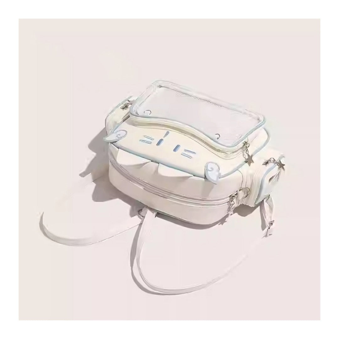 Cute transparent toddler purse, girls backpack pure cute, crossbody backpack for children teens