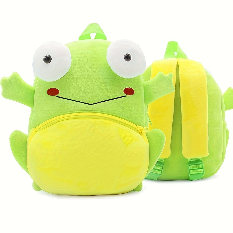 1PC Toddler Plush Cartoon Backpack – Cute & Lightweight Mini Travel Bag for Kids, Boys & Girls