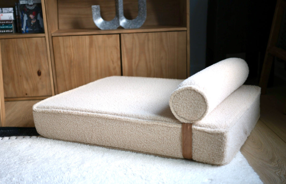 The Modern Day Bed — Boucle Lounge Dog Bed | High-Density Foam, Waterproof Lined, Washable