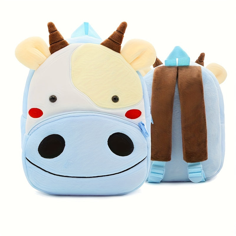 1PC Toddler Plush Cartoon Backpack – Cute & Lightweight Mini Travel Bag for Kids, Boys & Girls