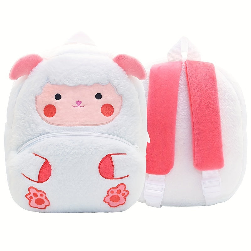 1PC Toddler Plush Cartoon Backpack – Cute & Lightweight Mini Travel Bag for Kids, Boys & Girls