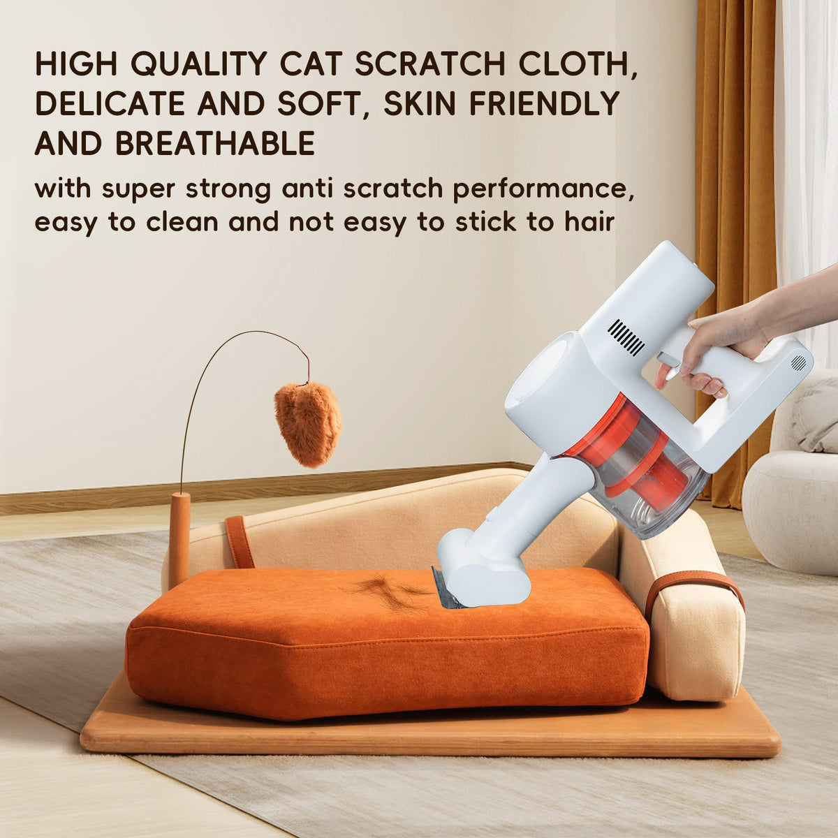 Wooden Pet Bed for Cats & Dogs with Interactive Toy - Oak Veneer