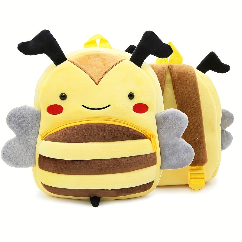 1PC Toddler Plush Cartoon Backpack – Cute & Lightweight Mini Travel Bag for Kids, Boys & Girls