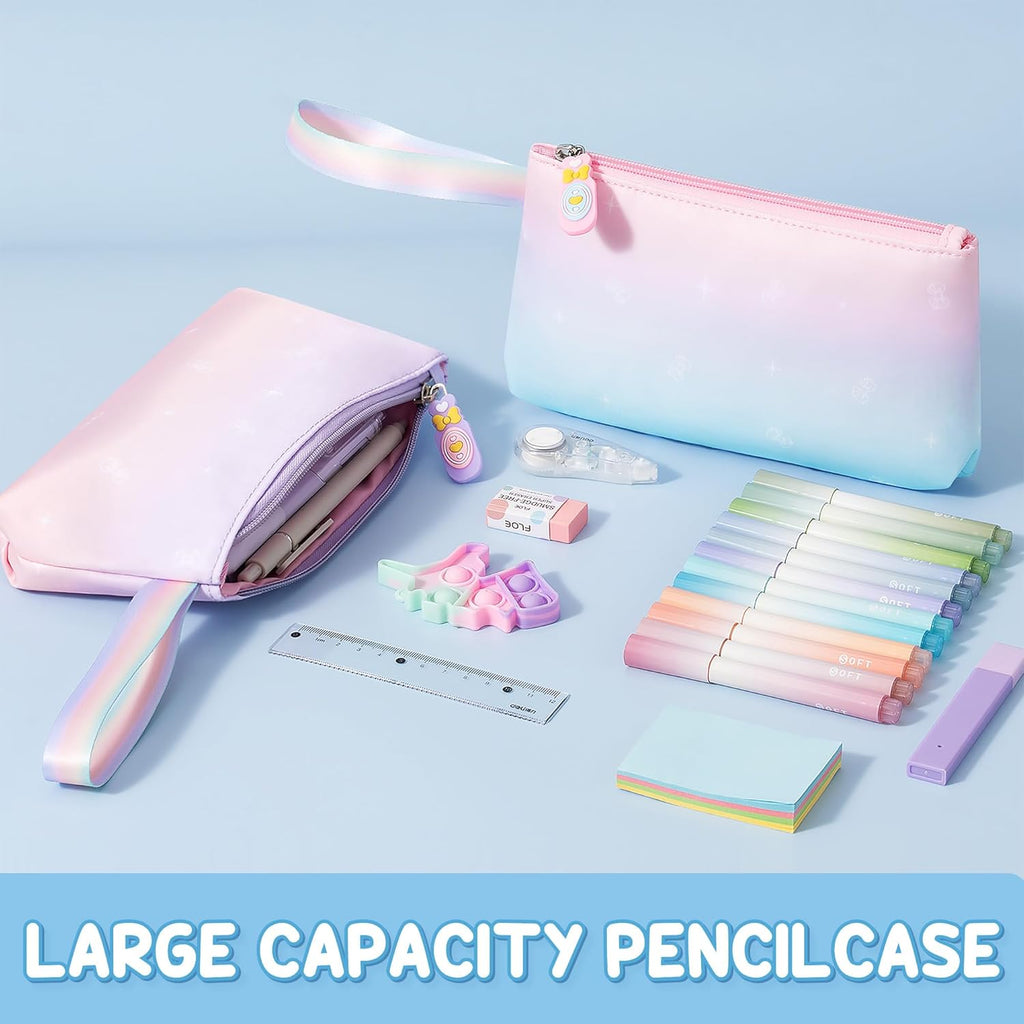 Girls School Backpack Set 3-Piece - Waterproof Kids Backpack with Lunch Box