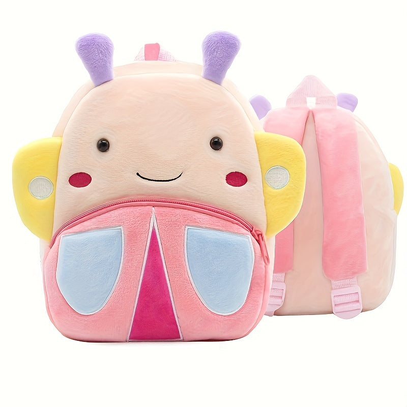 1PC Toddler Plush Cartoon Backpack – Cute & Lightweight Mini Travel Bag for Kids, Boys & Girls