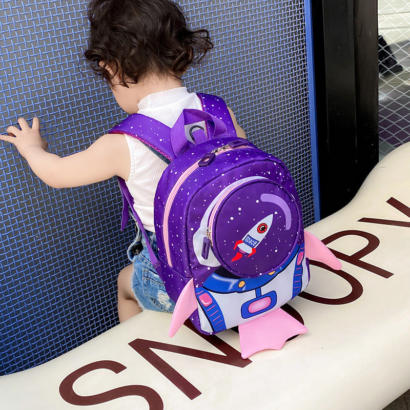 Anti-lost Children Backpack Hand Holding Rope Kindergarten Backpack