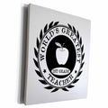 3dRose Worlds Greatest 1st Grade Teacher award Best first... - Museum Grade Canvas Wrap (cw_165014)