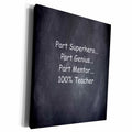 3dRose Superhero Teacher Gift Idea Appreciation Inspiration... - Museum Grade Canvas Wrap (cw_269213)
