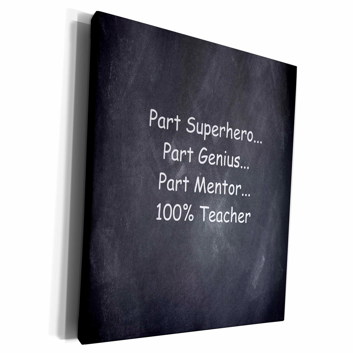 3dRose Superhero Teacher Gift Idea Appreciation Inspiration... - Museum Grade Canvas Wrap (cw_269213)