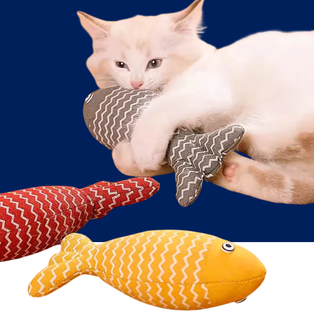 Catnip Fish Toy – Interactive Plush Simulation Fish for Cats & Kittens