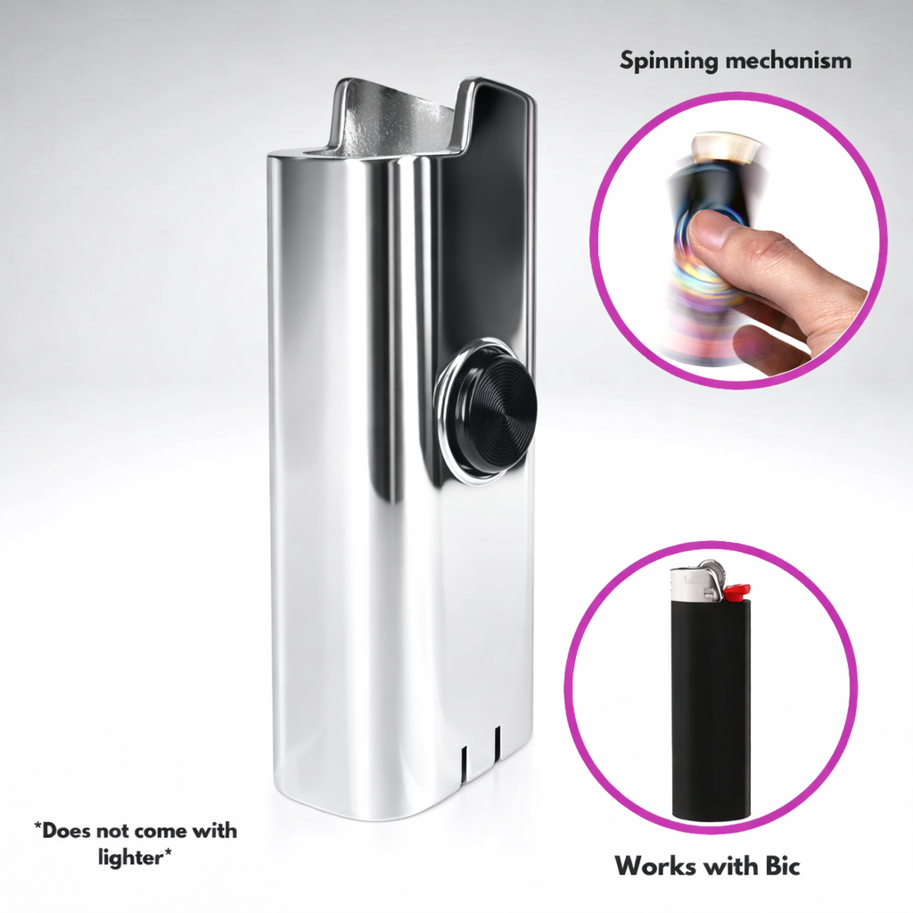 The SLVR Surfer ~ Fidget Spinner Case for Bic Lighters