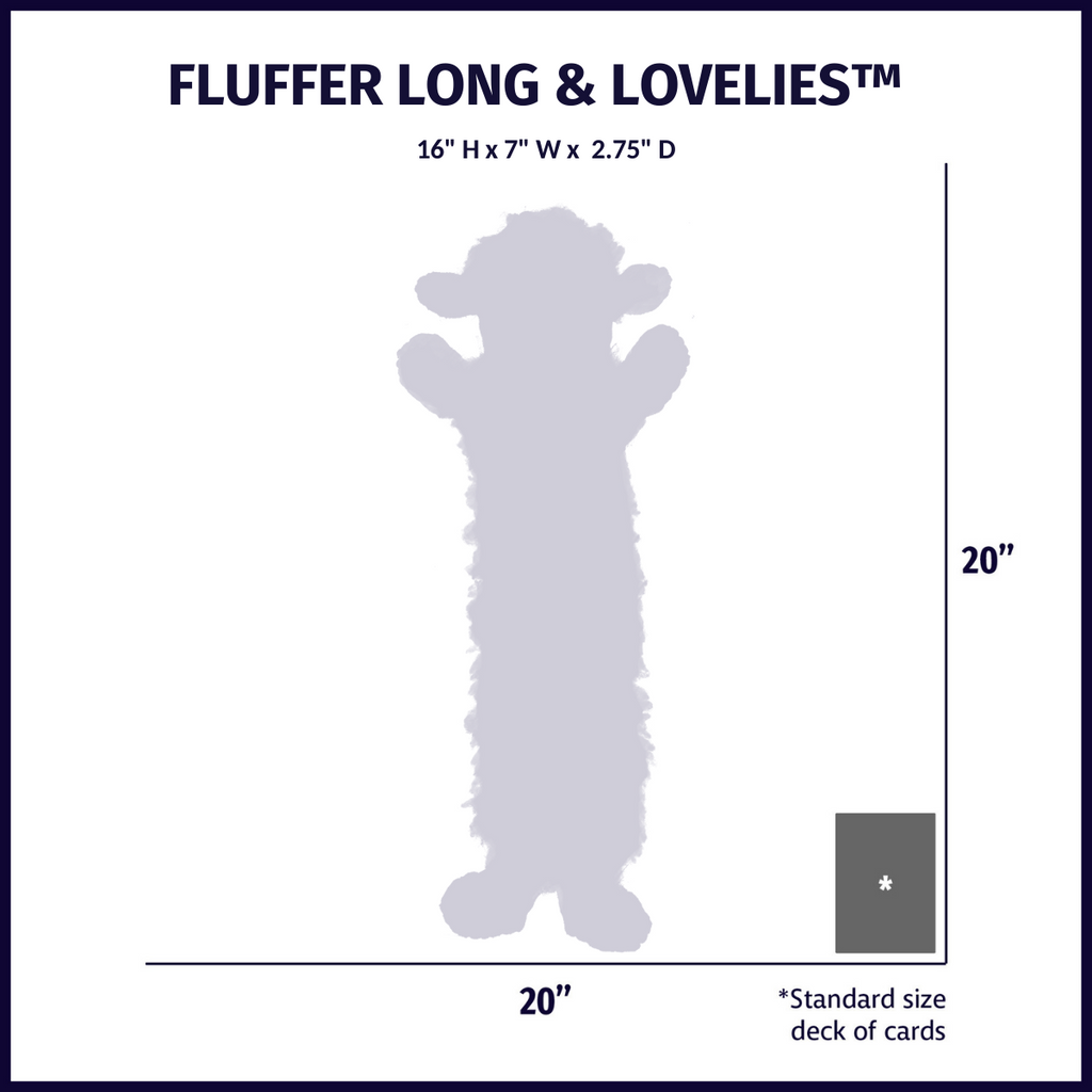 Penelope Pig Fluffer Long & Lovelie™ Durable Plush Dog Toy