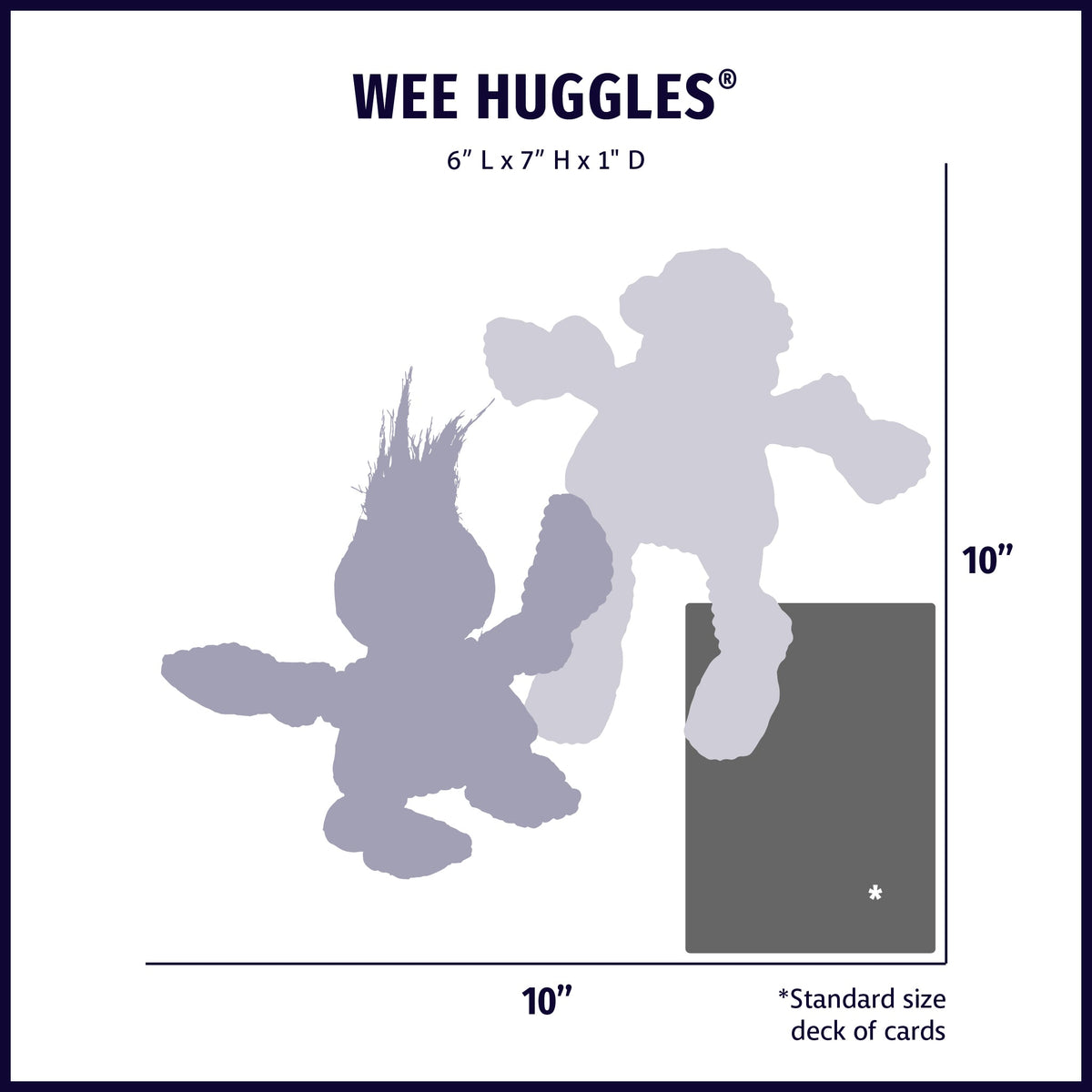 Wee Huggles® Assorted Plush Dog Toys, 6 Pack