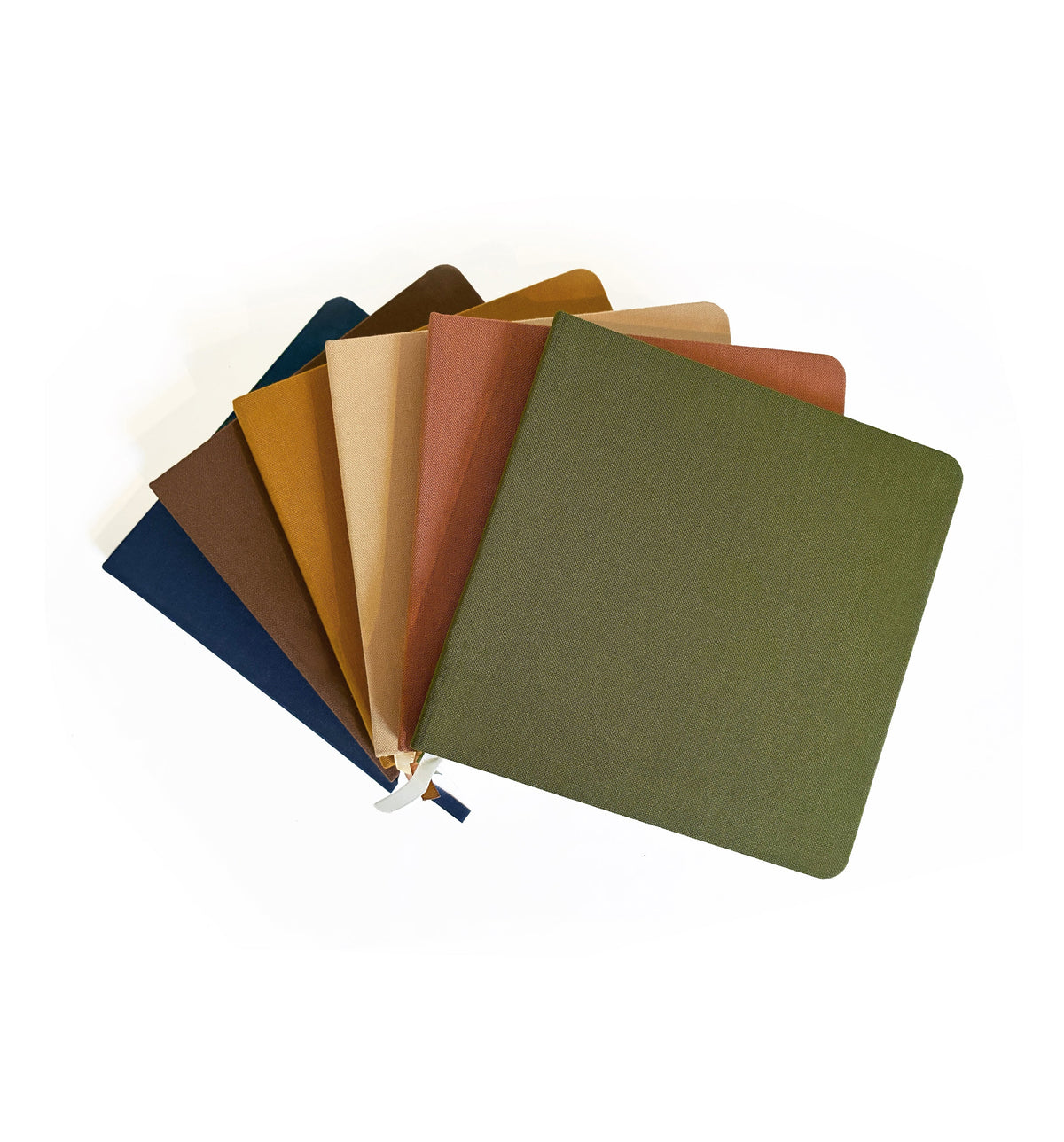 Earth Tones Square Linen Notebook