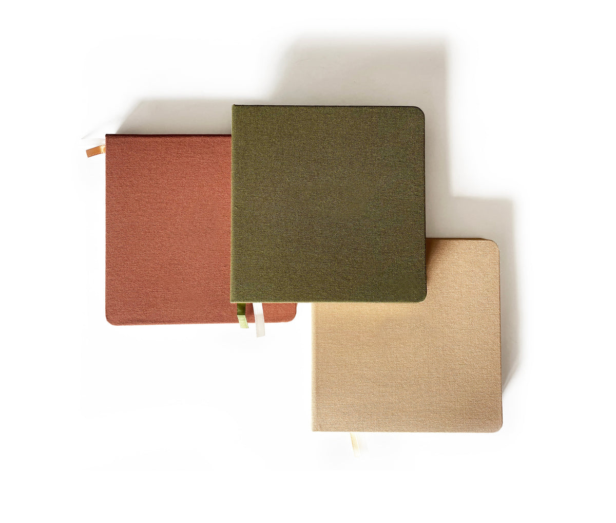Earth Tones Square Linen Notebook