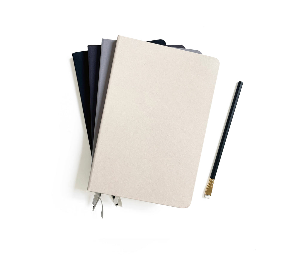 Neutral Tones Linen Notebook | A5 Rectangular
