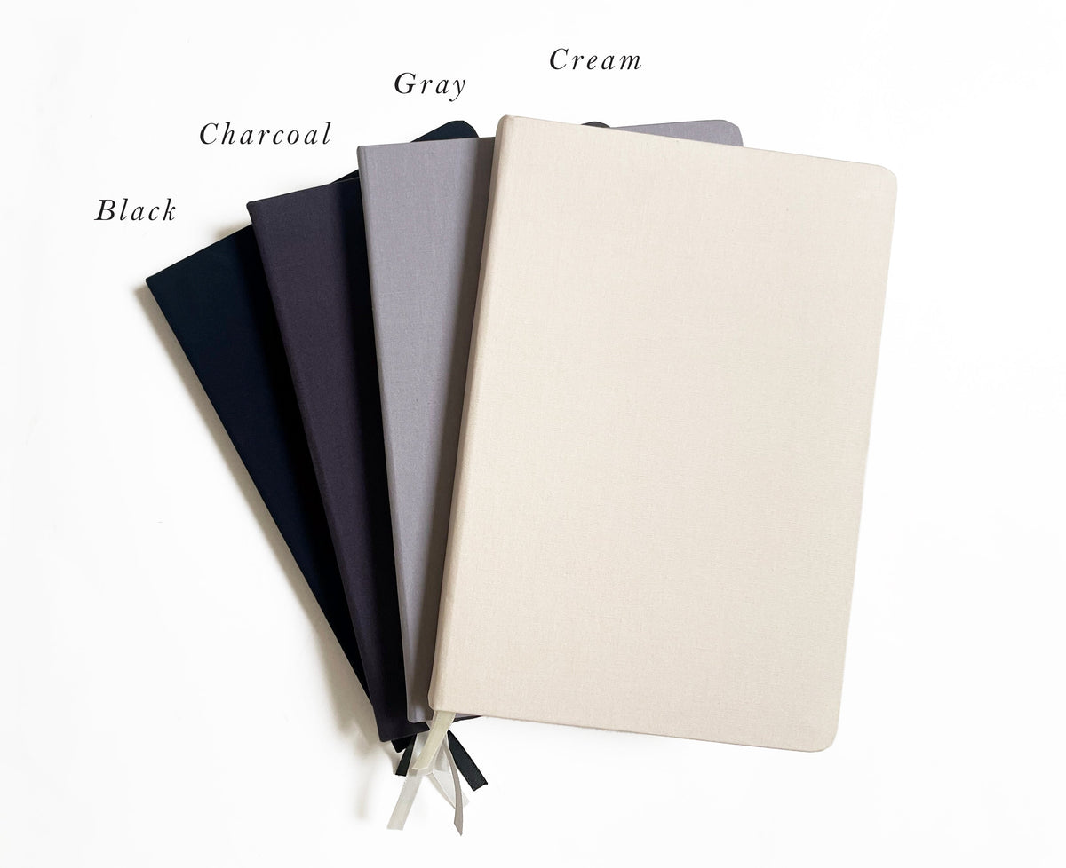 Neutral Tones Linen Notebook | A5 Rectangular