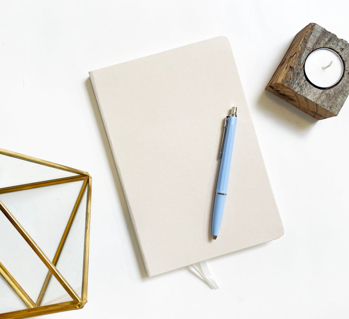 Neutral Tones Linen Notebook | A5 Rectangular