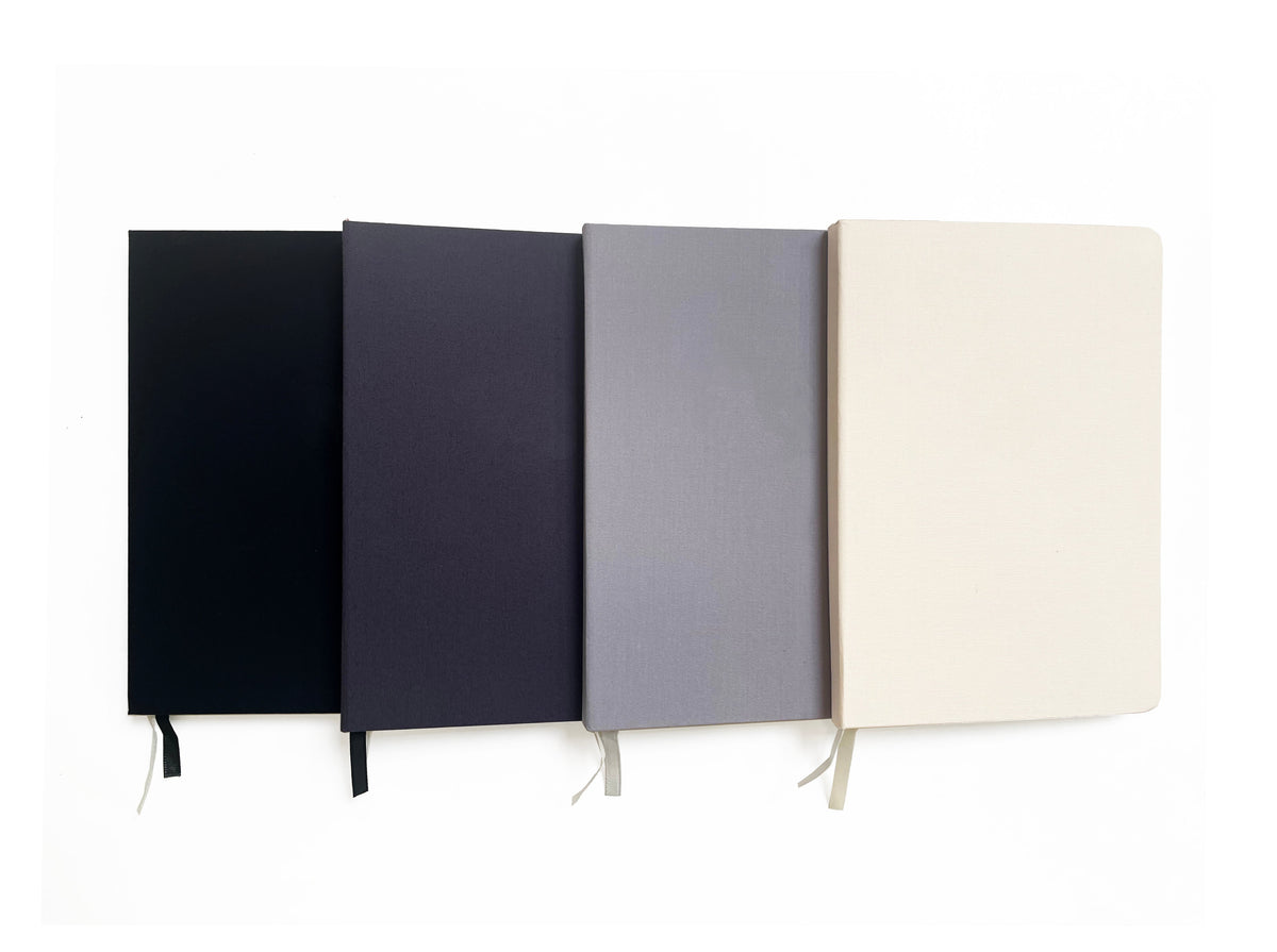 Neutral Tones Linen Notebook | A5 Rectangular