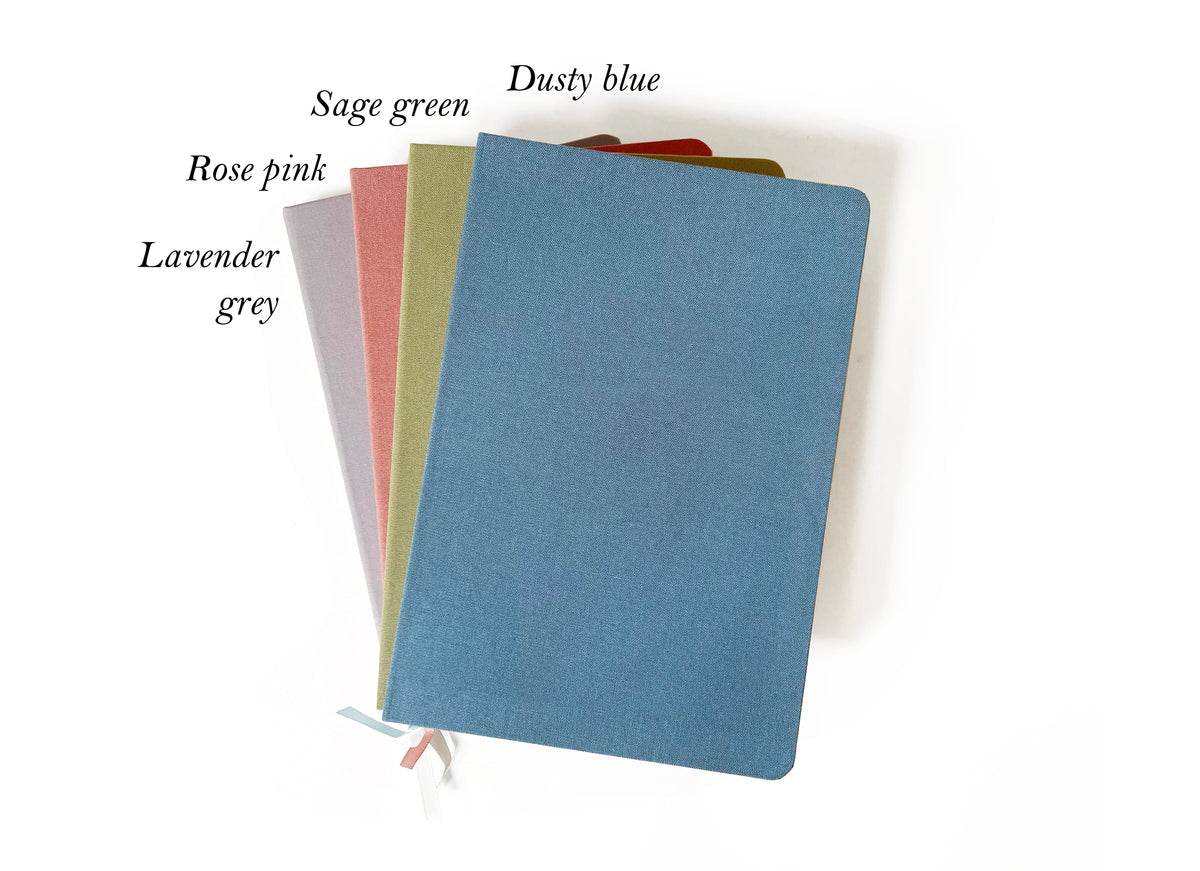 Vintage Pastels Linen Notebook | A5 Rectangular
