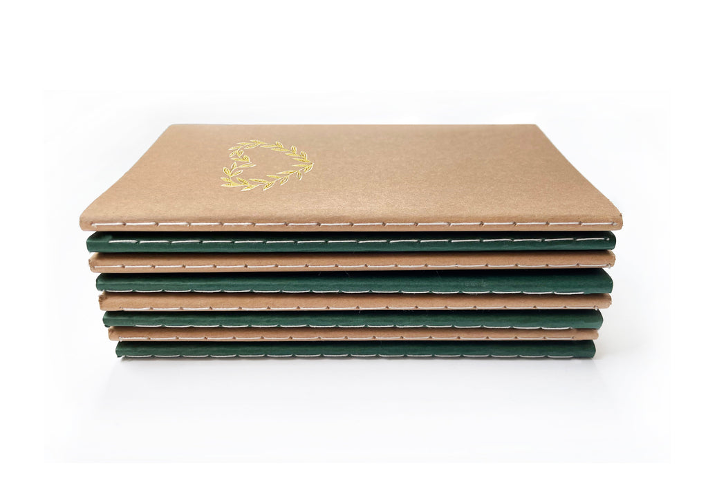 Vintage Bow Mini Saddle Stitch Notebook | Letterpress Book