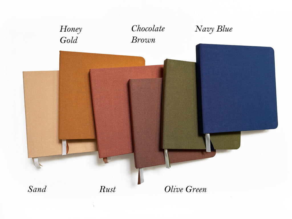 Earth Tones Square Linen Notebook