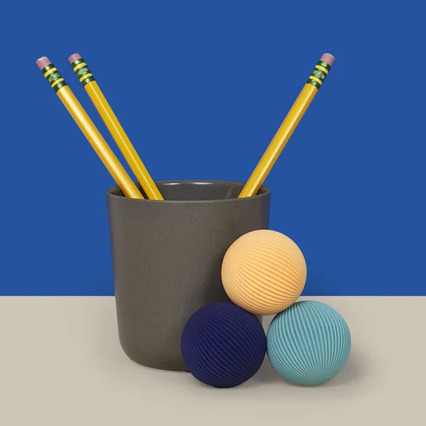 Speks Odds Soft Silicone Fidget Magnets, Silent Stress Relief Toys, Blue Lines
