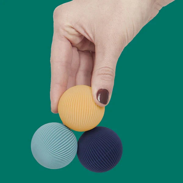 Speks Odds Soft Silicone Fidget Magnets, Silent Stress Relief Toys, Blue Lines