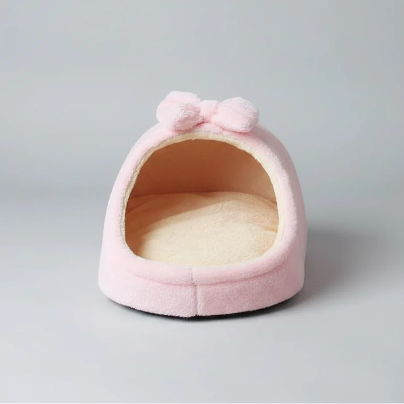 Cozy Cave Dog & Cat Bed – Soft Foldable Puppy Nest with Removable Cover, 100% Cotton, 6 Colors (S–L)
