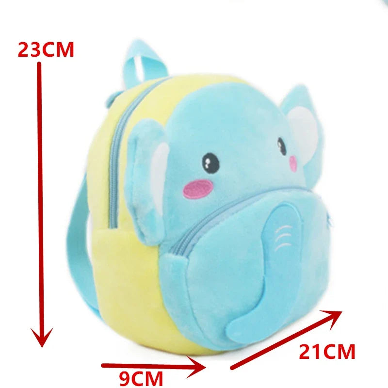 Fashion 3D Cartoon Print Children School Bags – Plush Kids Backpack for Boys & Girls, Mini Book Bag for Kindergarten
