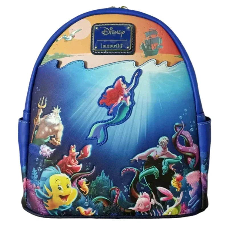 Cartoon Blue Alien Cartoon Plush Mini Backpack – Cute Anime Shoulder Bag for Girls and Kids