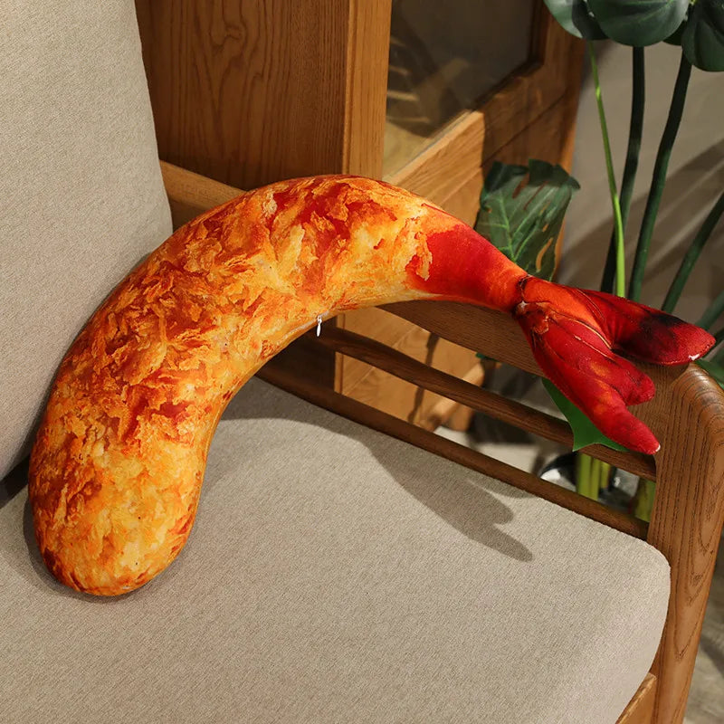 Kawaii Lobster & Crayfish Plush Toy – Lifelike Stuffed Shrimp Pillow Doll (4 Colors, 40–60cm)