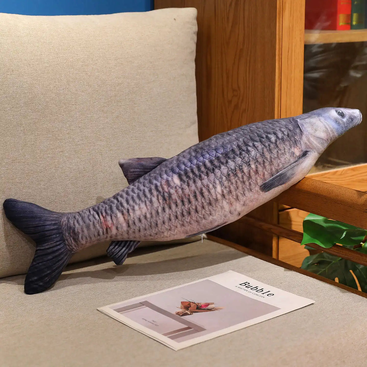 Realistic Carp Plush Pillow – Kawaii Fish Stuffed Animal Cushion