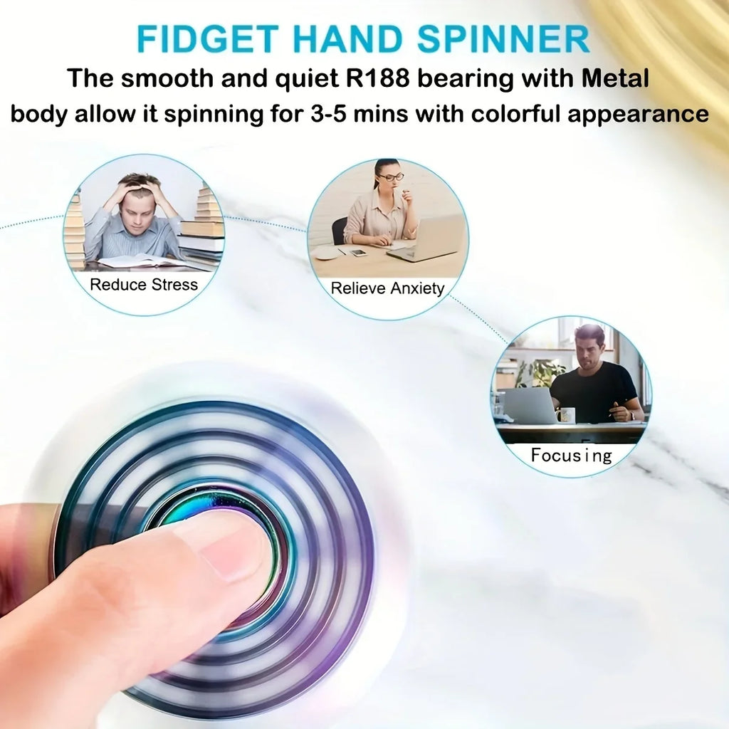 Colorful Metal Fidget Spinner – Stress Relief Toy