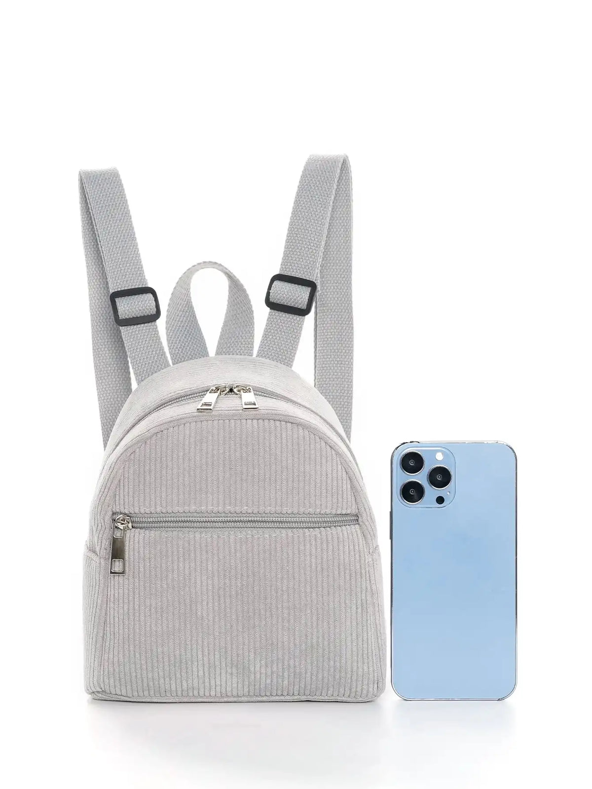 Girls Boys Solid Color Corduroy Kids Backpack – Adjustable School Bag for Travel & Outdoor Use