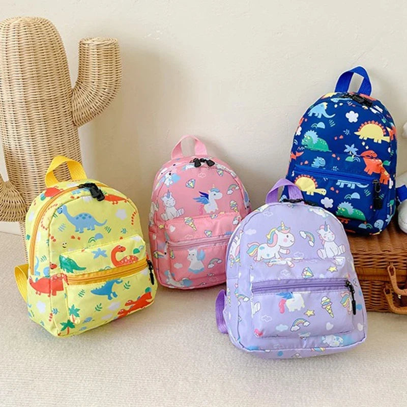 Children's Cartoon Dinosaur Backpack – Cute Kindergarten Schoolbag, Waterproof Kids Book Bag for Boys & Girls, Animal Design