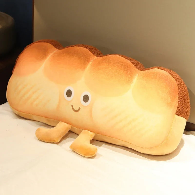 Cute Toast Bread Plush Pillow – Kawaii Soft Food Stuffed Cushion