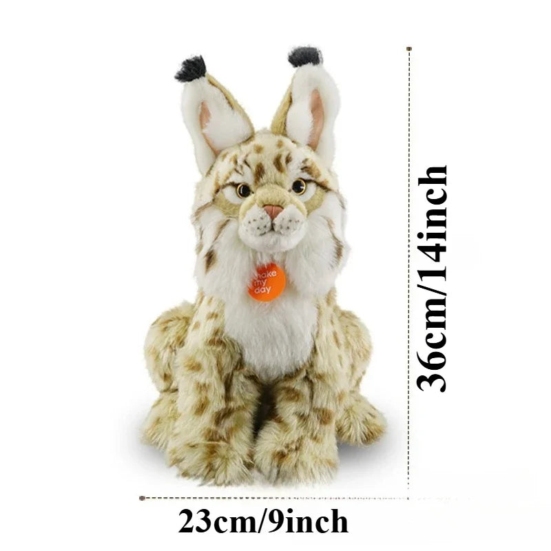 Realistic Lynx Plush Toy – Soft Bobcat Stuffed Animal