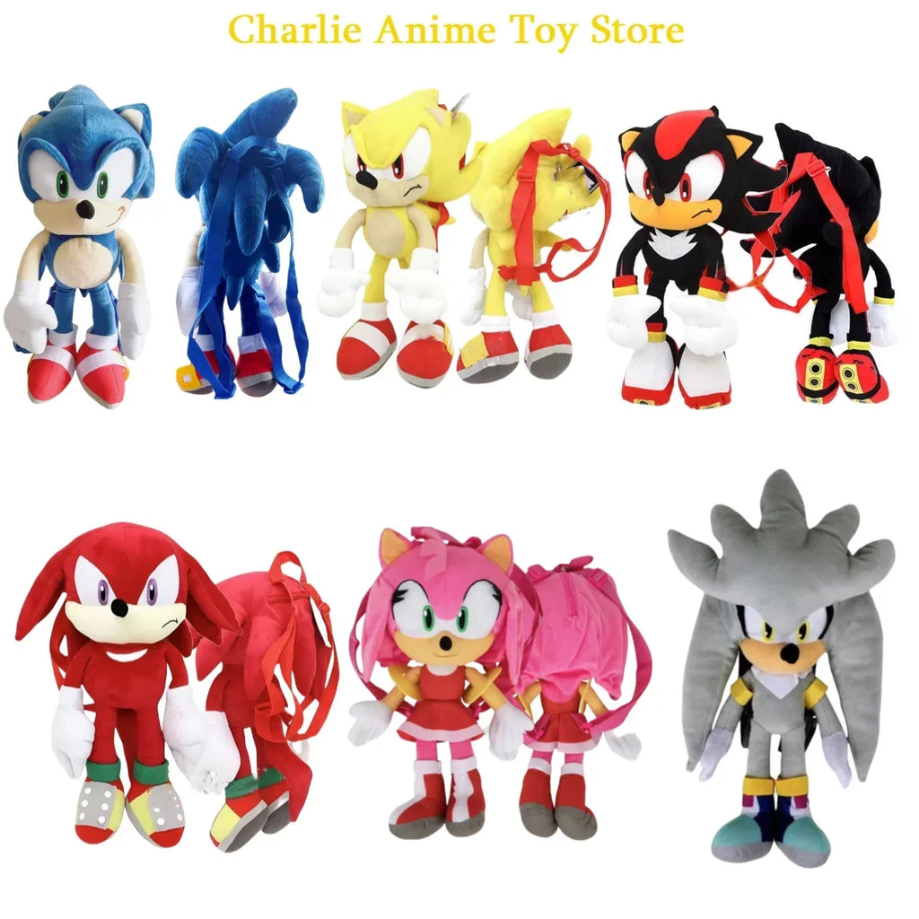 6-Style Plush Backpack – Classic Game Character Black Shadow Small Capacity Soft Toy for Kids