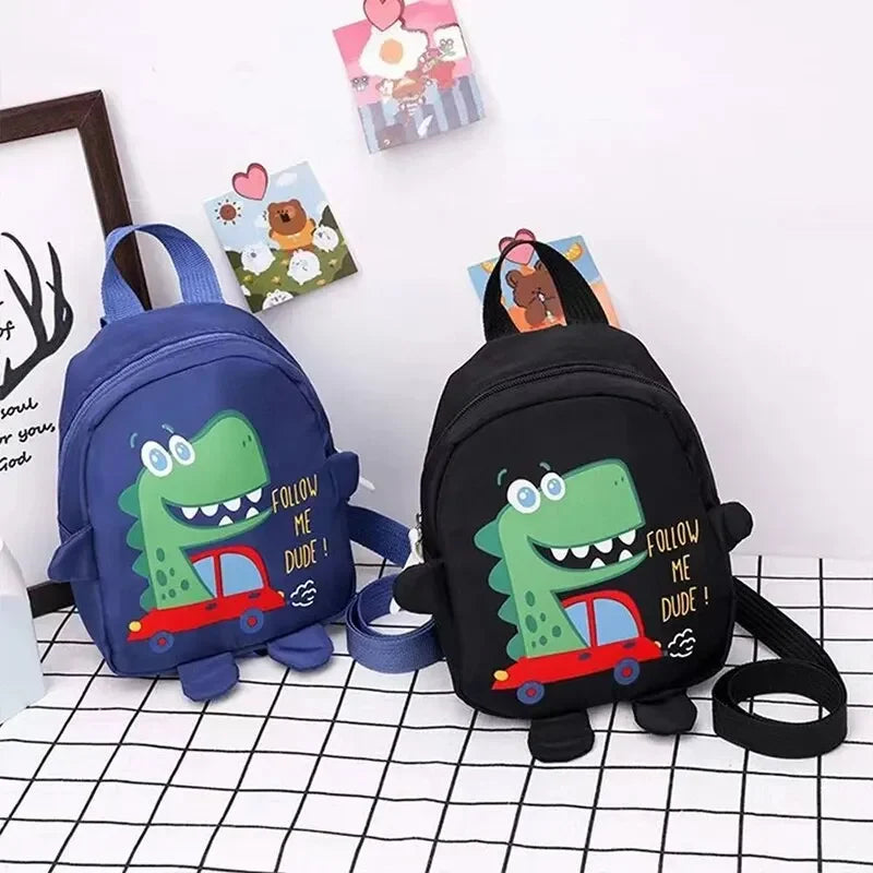 Cute Cartoon Dinosaur School Backpack for Kids - Anti-Lost Toddler Rucksack, Kindergarten Schoolbag