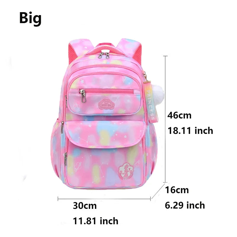 Pink Children Girl Backpack – Kawaii Cute School Bag for Kids & Teens, Waterproof Primary Schoolbag