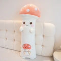 Kawaii Long Legs Sleeping Mushroom Plush Pillow – Cute Plant Hugging Cushion