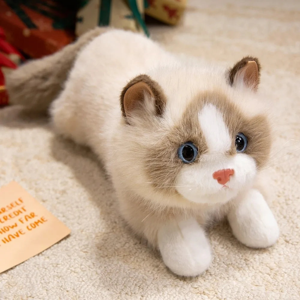 Realistic Cat Plush Toy – Soft Simulation Kitten Stuffed Animal