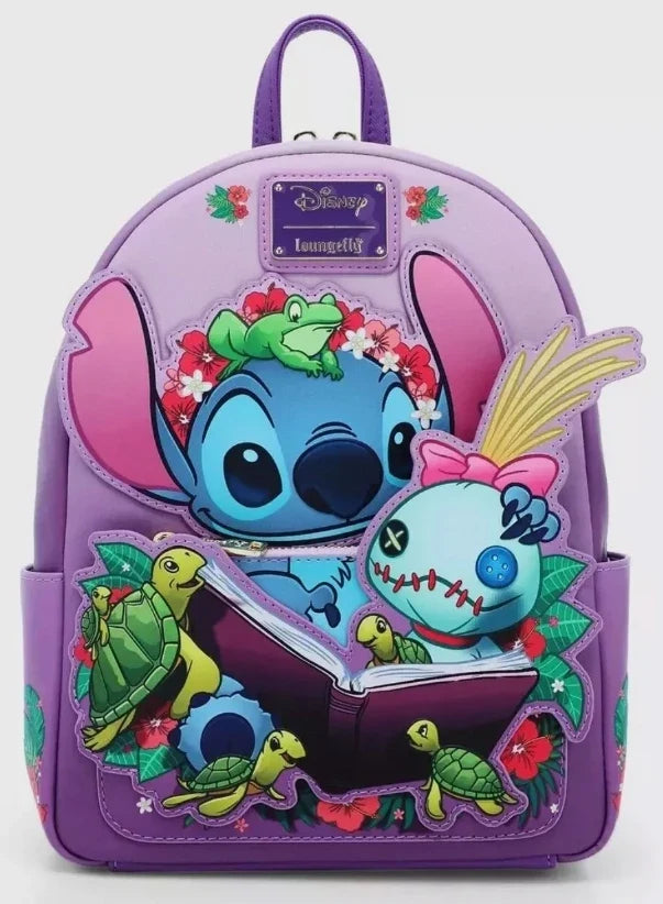 Cartoon Blue Alien Cartoon Plush Mini Backpack – Cute Anime Shoulder Bag for Girls and Kids