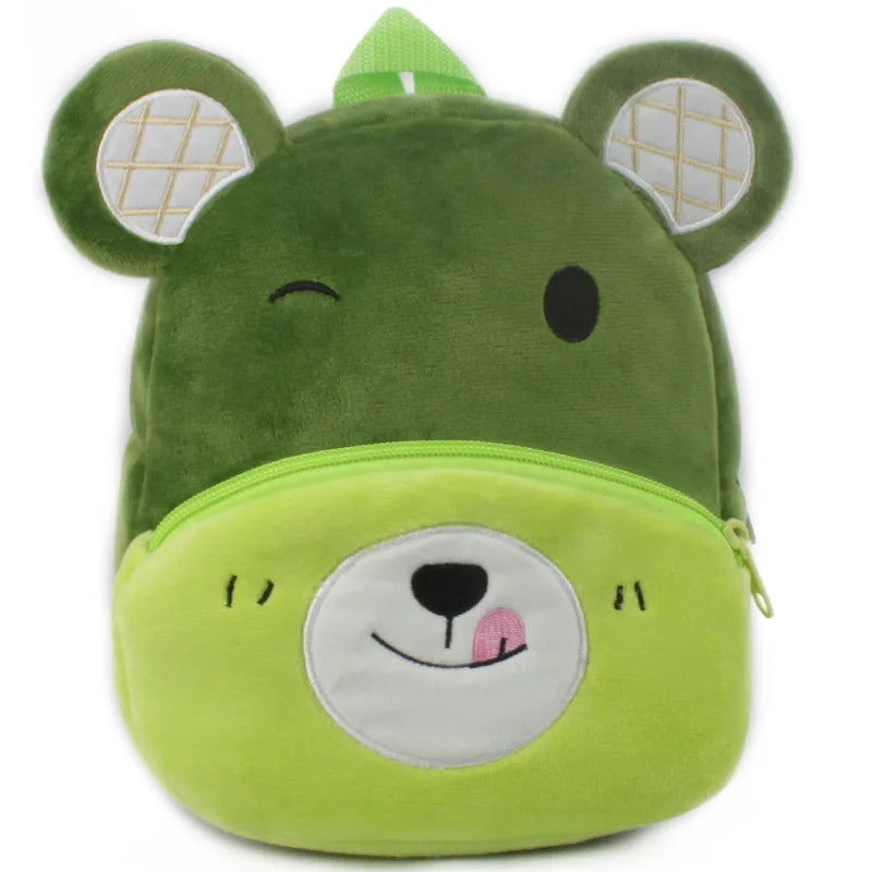 Fashion 3D Cartoon Print Children School Bags – Plush Kids Backpack for Boys & Girls, Mini Book Bag for Kindergarten