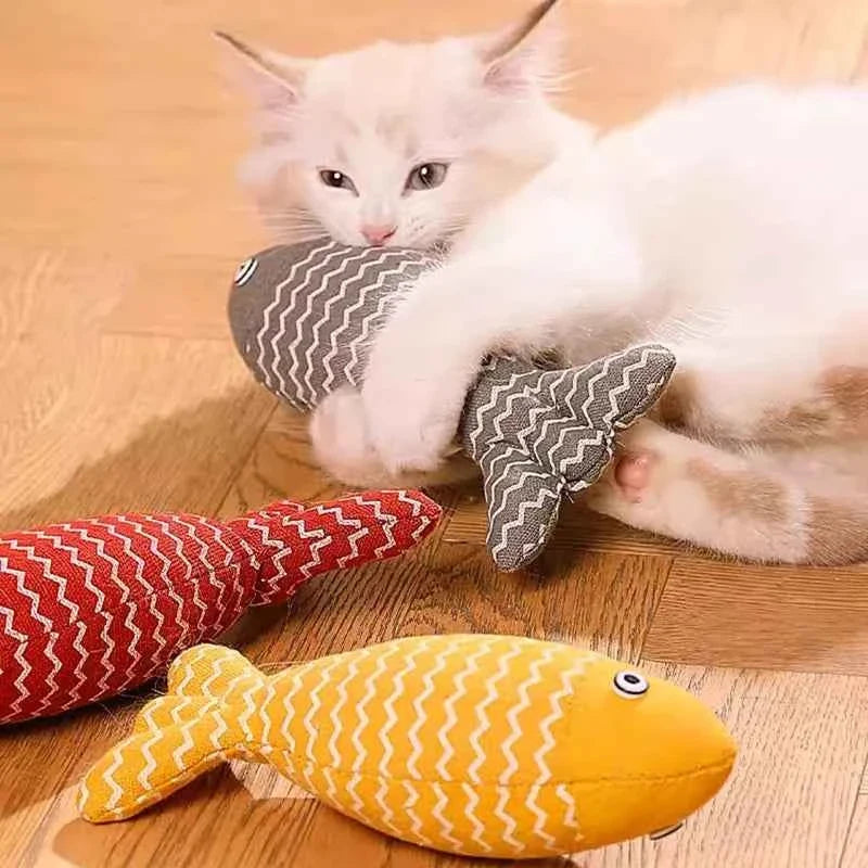 Catnip Fish Toy – Interactive Plush Simulation Fish for Cats & Kittens