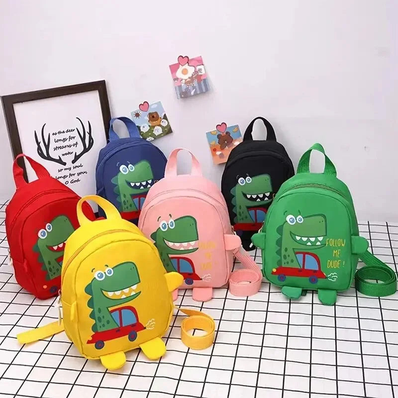 Cute Cartoon Dinosaur School Backpack for Kids - Anti-Lost Toddler Rucksack, Kindergarten Schoolbag