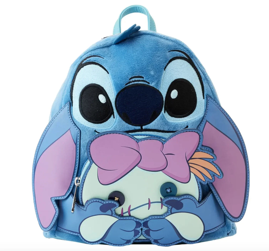 Cartoon Blue Alien Cartoon Plush Mini Backpack – Cute Anime Shoulder Bag for Girls and Kids