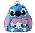 Cartoon Blue Alien Cartoon Plush Mini Backpack – Cute Anime Shoulder Bag for Girls and Kids